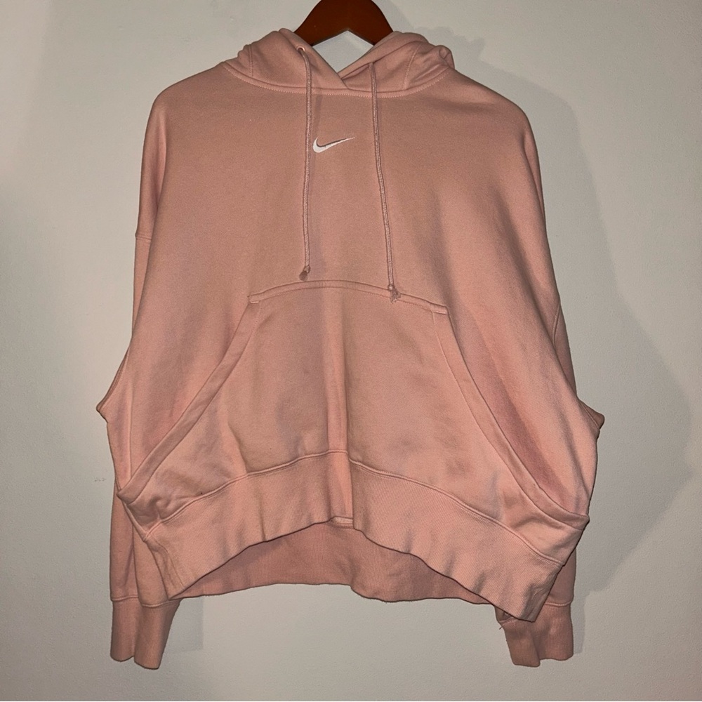 Nike‎ Women's Coral Pink Hoodie- Oversized